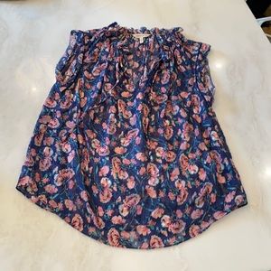 Rebecca Taylor ruffle sleeveless blouse Size 8